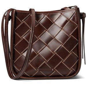 LOEFFLER RANDALL Mackenzie Brown Woven Leather Bag